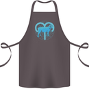 Aries Star Sign Cotton Apron 100% Organic Dark Grey