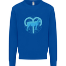 Aries Star Sign Kids Sweatshirt Jumper Royal Blue