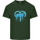 Aries Star Sign Mens Cotton T-Shirt Tee Top Forest Green