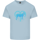 Aries Star Sign Mens Cotton T-Shirt Tee Top Light Blue