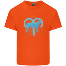 Aries Star Sign Mens Cotton T-Shirt Tee Top Orange
