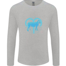 Aries Star Sign Mens Long Sleeve T-Shirt Sports Grey