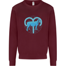 Aries Star Sign Mens Sweatshirt Jumper Maroon