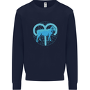Aries Star Sign Mens Sweatshirt Jumper Navy Blue
