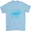 Aries Star Sign Mens T-Shirt 100% Cotton Light Blue