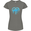 Aries Star Sign Womens Petite Cut T-Shirt Charcoal
