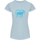 Aries Star Sign Womens Petite Cut T-Shirt Light Blue