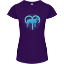 Aries Star Sign Womens Petite Cut T-Shirt Purple