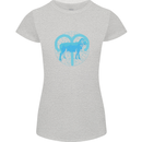 Aries Star Sign Womens Petite Cut T-Shirt Sports Grey