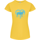 Aries Star Sign Womens Petite Cut T-Shirt Yellow