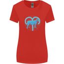 Aries Star Sign Womens Wider Cut T-Shirt Red