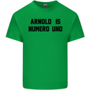 Arnold Is Numero Uno Schwarzenegger Gym Mens Cotton T-Shirt Tee Top Irish Green