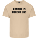 Arnold Is Numero Uno Schwarzenegger Gym Mens Cotton T-Shirt Tee Top Sand