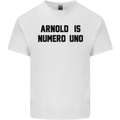 Arnold Is Numero Uno Schwarzenegger Gym Mens Cotton T-Shirt Tee Top White