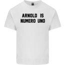 Arnold Is Numero Uno Schwarzenegger Gym Mens Cotton T-Shirt Tee Top White