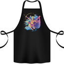 Artemis Greek Goddess of Wild Animals Cotton Apron 100% Organic Black
