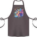 Artemis Greek Goddess of Wild Animals Cotton Apron 100% Organic Dark Grey