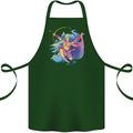Artemis Greek Goddess of Wild Animals Cotton Apron 100% Organic Forest Green