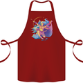 Artemis Greek Goddess of Wild Animals Cotton Apron 100% Organic Maroon