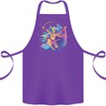 Artemis Greek Goddess of Wild Animals Cotton Apron 100% Organic Purple