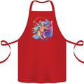 Artemis Greek Goddess of Wild Animals Cotton Apron 100% Organic Red