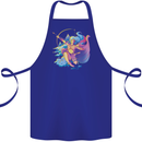 Artemis Greek Goddess of Wild Animals Cotton Apron 100% Organic Royal Blue