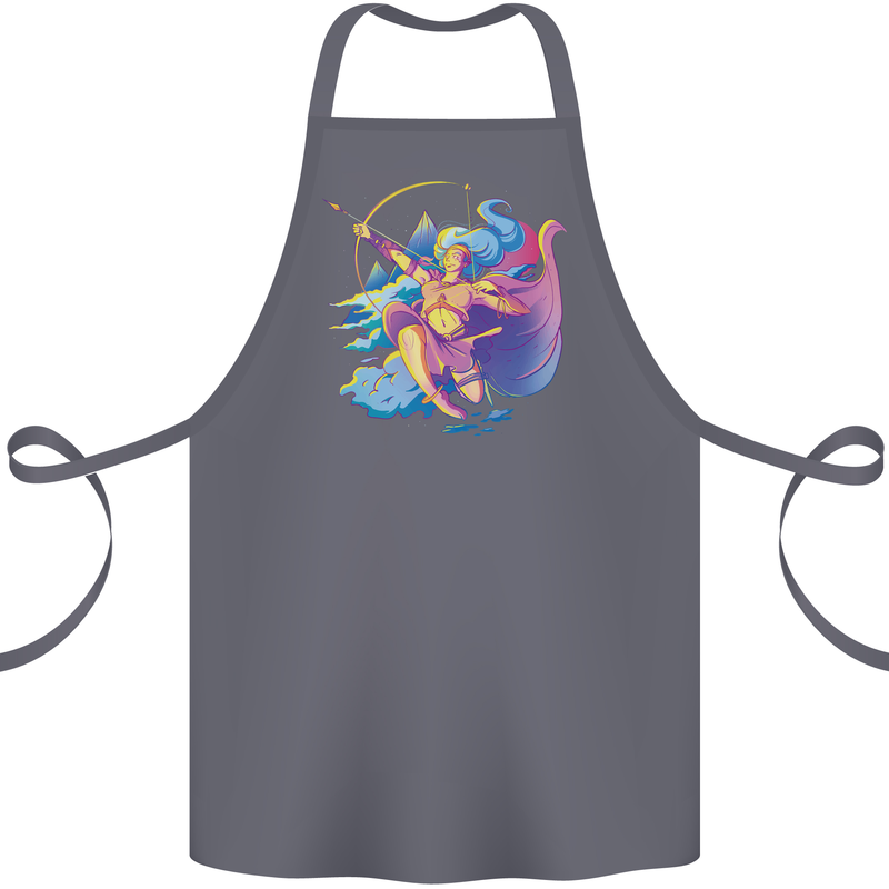 Artemis Greek Goddess of Wild Animals Cotton Apron 100% Organic Steel