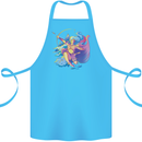 Artemis Greek Goddess of Wild Animals Cotton Apron 100% Organic Turquoise