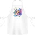 Artemis Greek Goddess of Wild Animals Cotton Apron 100% Organic White