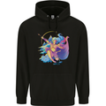 Artemis Greek Goddess of Wild Animals Mens 80% Cotton Hoodie Black