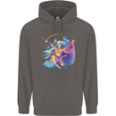 Artemis Greek Goddess of Wild Animals Mens 80% Cotton Hoodie Charcoal