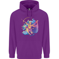 Artemis Greek Goddess of Wild Animals Mens 80% Cotton Hoodie Purple