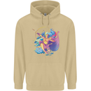 Artemis Greek Goddess of Wild Animals Mens 80% Cotton Hoodie Sand