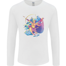 Artemis Greek Goddess of Wild Animals Mens Long Sleeve T-Shirt White