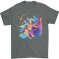 Artemis Greek Goddess of Wild Animals Mens T-Shirt Cotton Gildan Charcoal