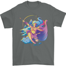 Artemis Greek Goddess of Wild Animals Mens T-Shirt Cotton Gildan Charcoal