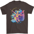 Artemis Greek Goddess of Wild Animals Mens T-Shirt Cotton Gildan Dark Chocolate