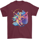 Artemis Greek Goddess of Wild Animals Mens T-Shirt Cotton Gildan Maroon