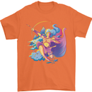 Artemis Greek Goddess of Wild Animals Mens T-Shirt Cotton Gildan Orange