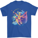 Artemis Greek Goddess of Wild Animals Mens T-Shirt Cotton Gildan Royal Blue