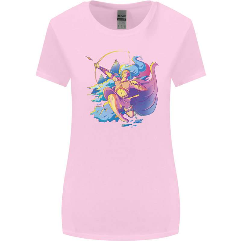 Artemis Greek Goddess of Wild Animals Womens Wider Cut T-Shirt Light Pink