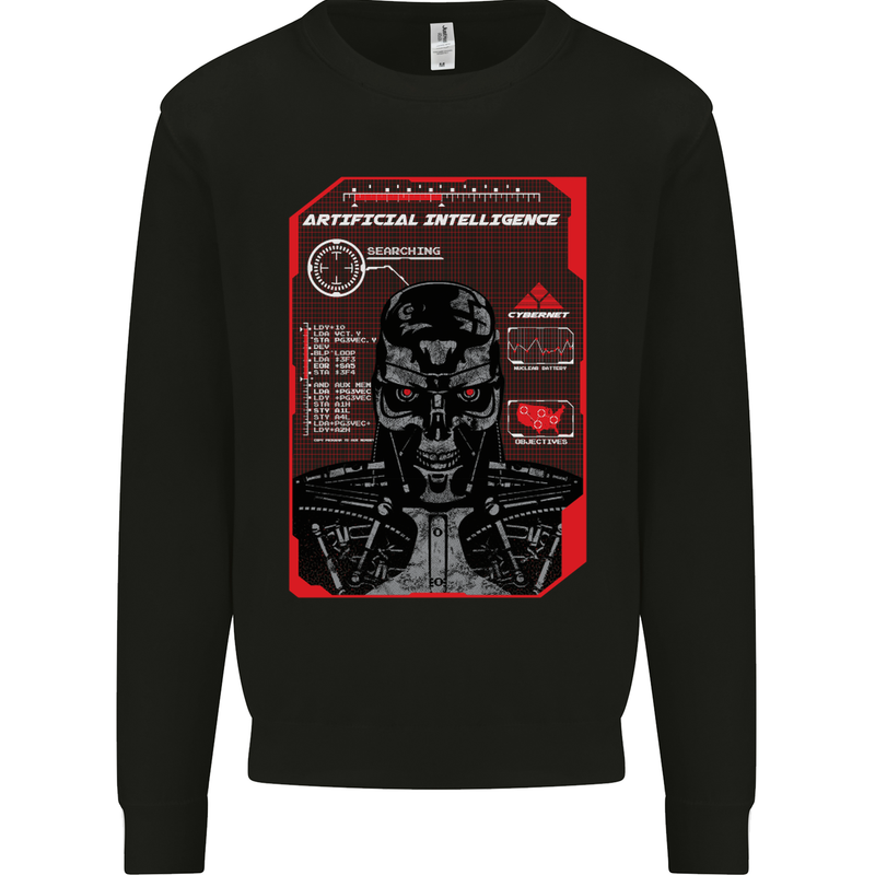 Artificial Intelligence Robot Machine Movie Kids Sweatshirt Jumper Black