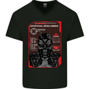 Artificial Intelligence Robot Machine Movie Mens V-Neck Cotton T-Shirt Black