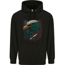 Artistic American Bald Eagle in Stars & Stripes Childrens Kids Hoodie Black