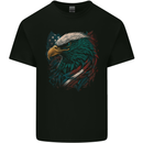 Artistic American Bald Eagle in Stars & Stripes Kids T-Shirt Childrens Black