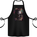 Artistic Skull Gothic Goth Cotton Apron 100% Organic Black