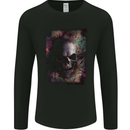 Artistic Skull Gothic Goth Mens Long Sleeve T-Shirt Black