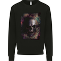 Artistic Skull Gothic Goth Mens Sweatshirt Jumper Black
