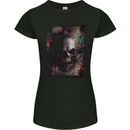 Artistic Skull Gothic Goth Womens Petite Cut T-Shirt Black