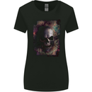 Artistic Skull Gothic Goth Womens Wider Cut T-Shirt Black